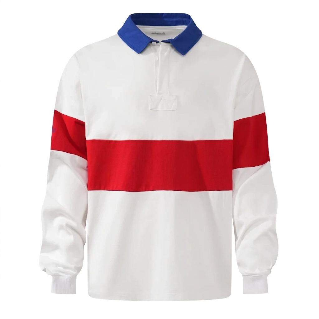 Men's Long Sleeve Cotton Golf Polo Shirt