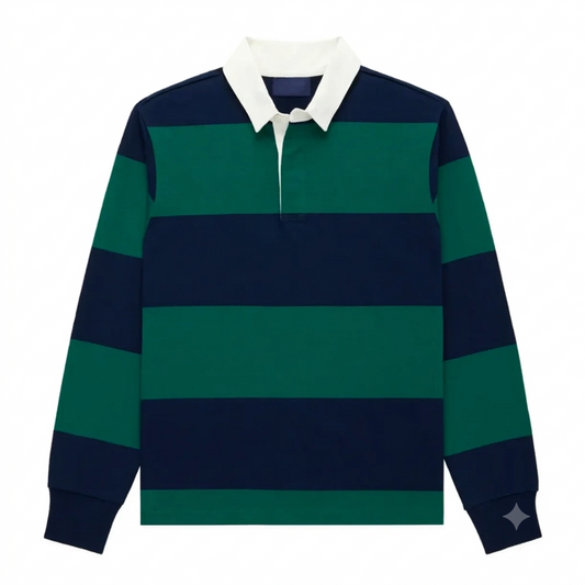 Tonton Top Quality Embroidery Logo 5Xl Blank Oversized Mens Rugby Shirt Long Sleeve Striped Polo Streetwear Rugby Polo Cotton