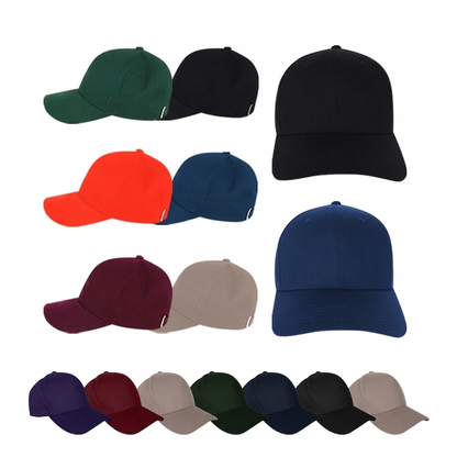 Vintage 3D Embroidered 6-Panel 100% Cotton Canvas Baseball Cap with Adjustable Metal Buckle Sporty Style for Unisex Adults