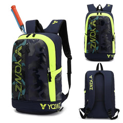 Durable Nylon Multi-Sport Training Backpack Compartment Pickleball American Cricket Tennis Paddle Badminton Ball Outdoor Racket