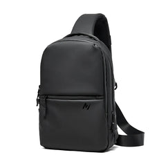 MOYYI Men's Chest Bags Sports Outdoor Crossbody Bags for Travel Waterproof Anti Theft Zipper Chest Sling Bag for Men