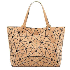 Cork Shoulder Bag for Women & Girl Tote Beach Bag Women Gift Geometric Tote Bag