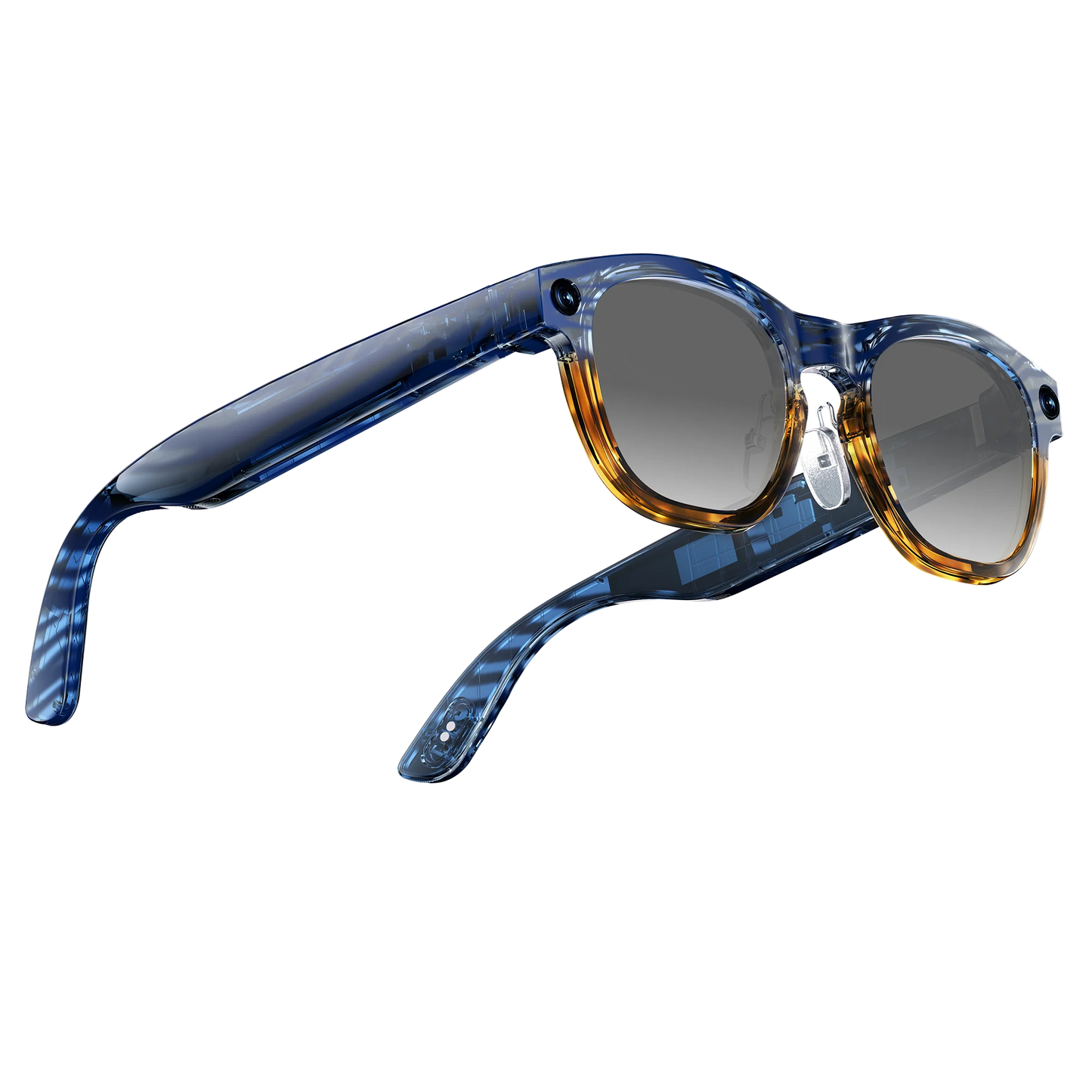 Dual camera smart sunglasses front view