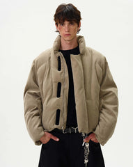 Men's Winter Windproof Jacket Custom Puffer Coat Heavyweight Cotton Casual Style Canvas Cool High Quality Lightweight Unisex