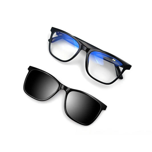 MCROONS lightweight polarized smart sunglasses dark grey