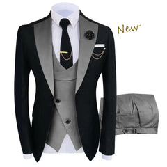 Mens XL Plus Size Three Piece Dress Suit Single Double Breasted Zipper Collar Formal Business Wedding Suits Factory Direct