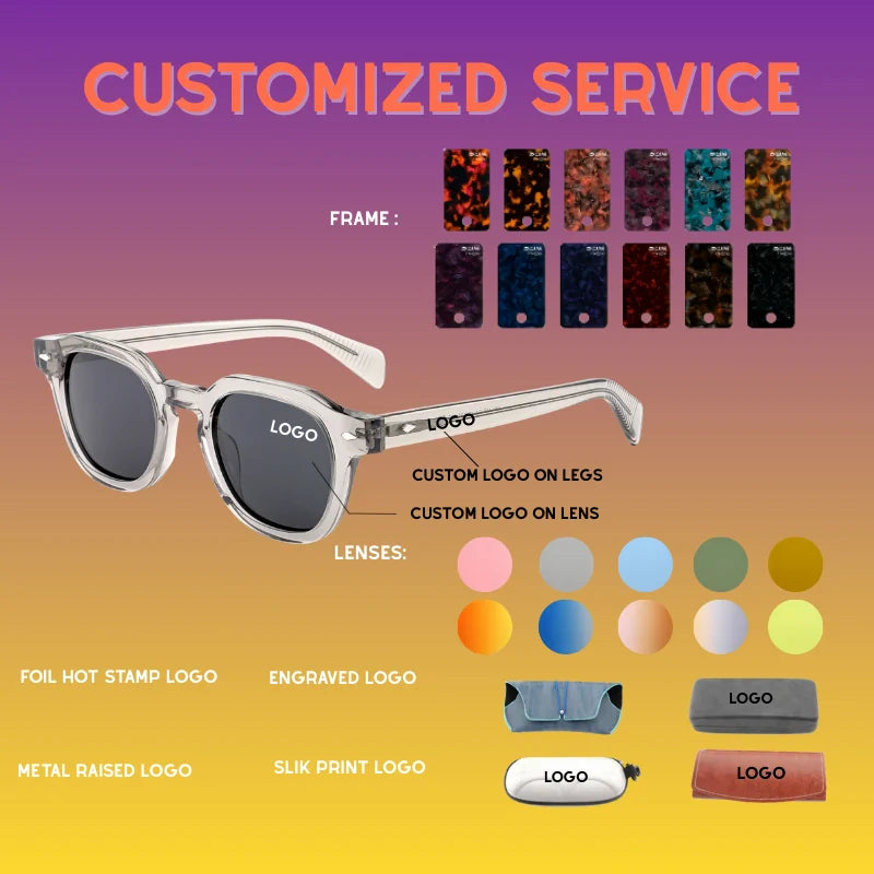 MCROONS Round Acetate Anti-Blue Light Glasses — Unisex