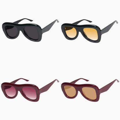 MCROONS Oversized Square Acetate Sunglasses, Polarized UV400, Unisex