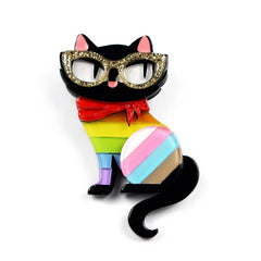 CANYUAN Fashion Cat Girl Four Layers Acetate Brooch Cute Mini Accessories Custom Wholesale