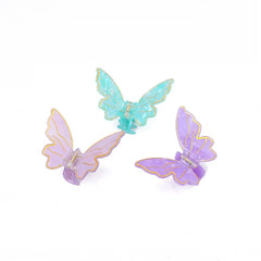 High Quality Hot Selling 10cm Solid Color Large butterfly Hair Claw Cute Engraved Women's Claw Clip Customization