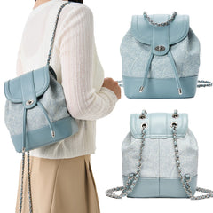 Designer PVC Women's Bag Small Fashionable Chain Bag for Girl Lightweight Women's Backpack