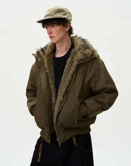 Custom Men's Racing Bomber Jacket High Quality Leather Cotton Casual Style Varsity Thick Badge Decoration Winter