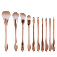 Rose Gold Makeup Brushes Premium Synthetic Foundation Powder Eye Shadows Makeup 10PCS Brush Set