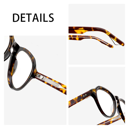 MCROONS Round Acetate Anti-Blue Light Glasses — Unisex