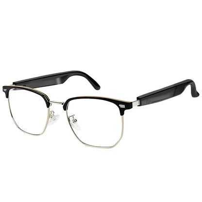 MCROONS gold browline smart audio sunglasses