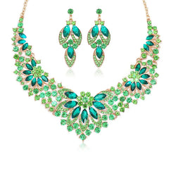 Selead Design New Crystal Gifts Fashion Earrings Sweet Necklace Jewelry Set