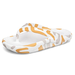 Cross-Border New Men's Flip-Flops Printed Design Cool Summer Beach Slippers Thick-Soled Fashionable Sandals Large Size