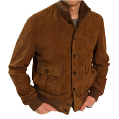 New Casual Collar Jacket in Autumn and Winter Italian Luxury Men's commuter Slim Fit Jacket