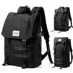 Anti Theft Expandable Rucksack Travel 17' Laptop Backpack Convertible Techwear Roll Top Backpack