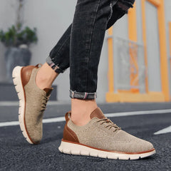 Breathable Lightweight Casual Knitted Shoes Anti-Slip Easy to Wear with   High Trendy Casual Walking Shoes