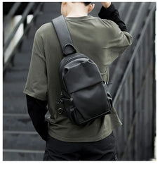 PU Leather Waterproof Mobile Phone Crossbody Bag Messenger Shoulder Bags Custom Chest Bag for Men