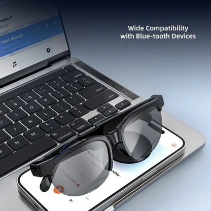 Smart audio glasses side view