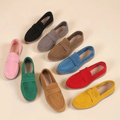 New Women's Flat Slip-On Comfortable Loafers Casual Sport Shoes in Large Size 35-43 with Light Vibram Outsole