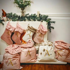 Xmas Luxury Velvet Santa Sack Large Sublimation Pompom Sacks Velvet Christmas Bags