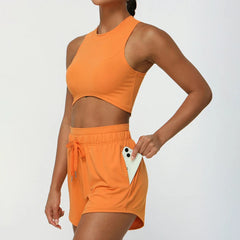 Workout Apparel Customized Logo Seamless Yoga Bra Set with Shorts Gym Fitness Activewear