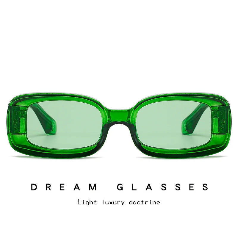 MCROONS Candy Rectangle Sunglasses — UV400, Women