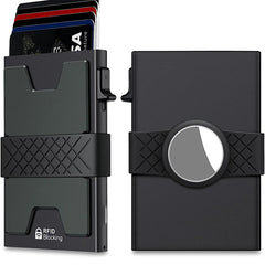 Minimalist Metal Stainless Steel Baffle RFID Privacy protection Anti-theft Brush Card Holder Wallet