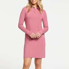 Women's Long Sleeve Tennis Polo Dress  Sports Golf Apparel with Sweet Style for Teachers and Office Staff