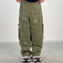 Men'S Pants Custom Cargo Baggy Pants Casual Pants for Man Enzyme Wash