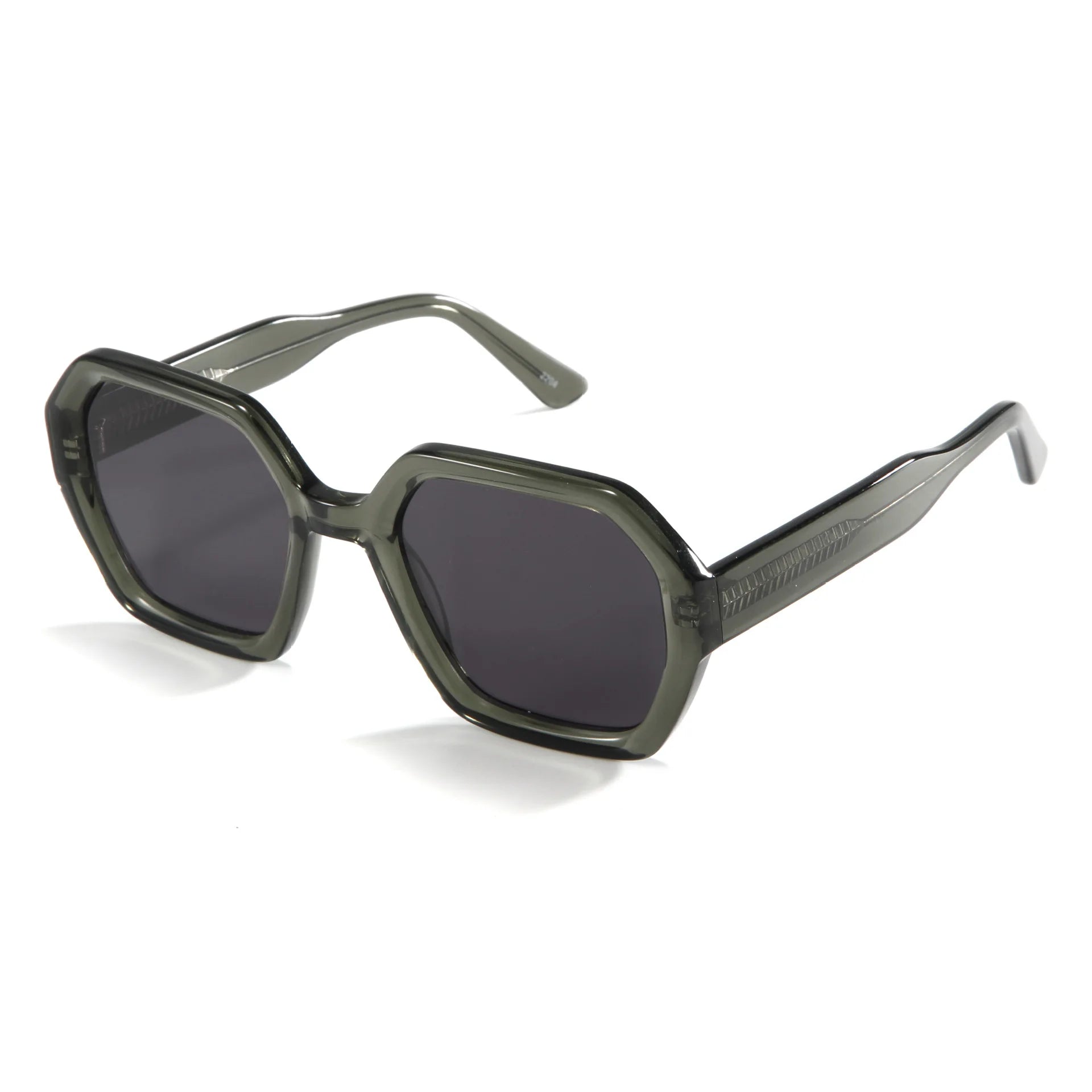 Retro heavy-frame square sunglasses - angled view