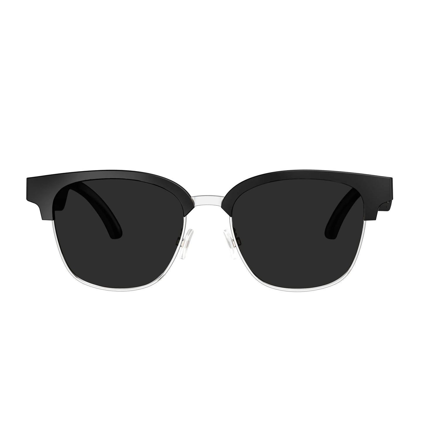 Silver frame black lenses