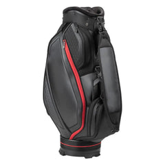 New Design High Quality Golf Staff Bag Customized Color Unique Capacity Black PU Leather Golf Bag