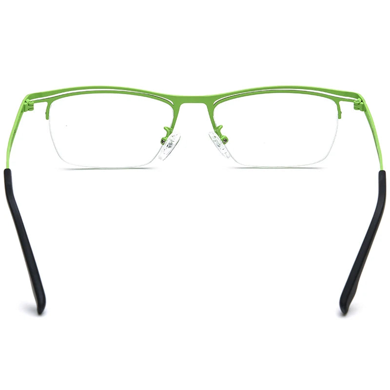MCROONS Square Titanium Glasses back view