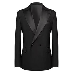 High Quality Slim Fit Black Luxury Regular Men's Wedding Tuxedo Suits Custom Colors and Fabric