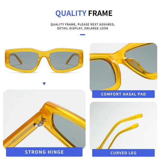 Round geometric acetate glasses by MCROONS featuring anti-radiation lens and unisex design, displayed on a neutral background.