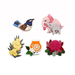 CANYUAN European and American Hot Selling High Quality 7.5cm Acetate Brooch Cute Animal Flower Ladies Brooch