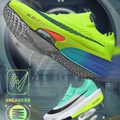 2026 Men's Lightweight Anti-Slip Sport Shoes Soft Carbon Plate Breathable Mesh Lace-up Design PVC Sporty Summer Autumn