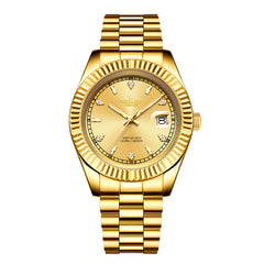 Luxury Men's Business Wristwatch Waterproof Calendar Stainless Steel Quartz Watch Customized logo for Men