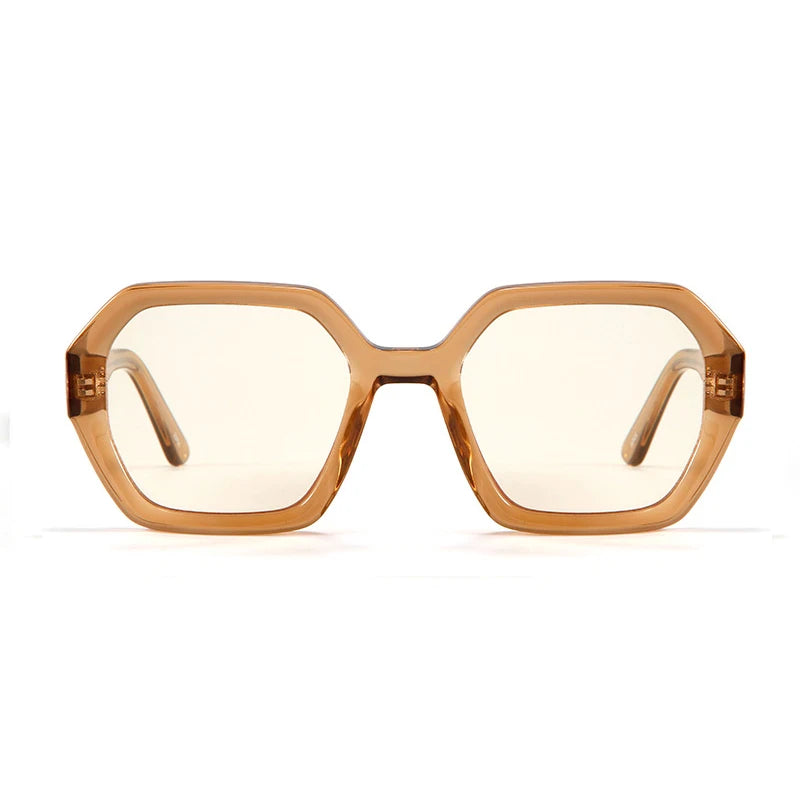MCROONS Handmade Retro Square Acetate Sunglasses, UV400 TAC Lens, Unisex