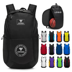 Backpack Sports Bag Football Gym Training Bag Waterproof PU Leather Travel Outdoor Backpack Hiking Basketball Bag