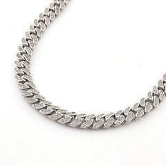 Provence Jewelry's Stylish  Diamond Necklace Trendy Wave Cuban Chain Design for Women Perfect Party Gift
