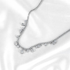 Hot Selling Vintage Titanium Steel Diamond Chain Necklace Fashion Jewelry for Women Gift Giving