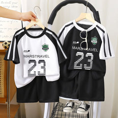 Summer New Boys Basketball Uniform Children's Sports Suit Quick-Dry Short Sleeve Shorts Baby Boy Clothes