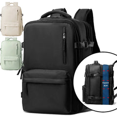 Customized Mochilas Extended 40L Black Carry on Backpack Men Business Laptop Travel Backpacks for Women Men