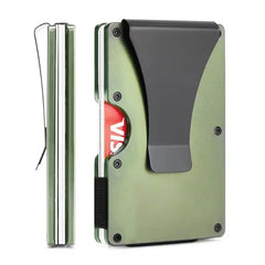 RFID Blocking Metal Aluminum Wallet Card Holder case Custom LOGO Rfid Slim Mens Wallet Minimalist Aluminum Wallet for Men