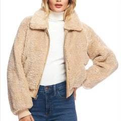 Wholesale Custom logo Outwear Lady High Quality Autumn Winter Wool Short Coat Best Selling Loose Warm Jacket Woman Blazer Jacket